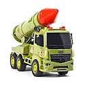 N2K2 ENTERPRISE Unbreakable Army Force Truck Toy Friction Power Pull Back Vehicles Engineering Toys Truck with Light &amp; Sound for Kids Boys Girls (Missile Launcher-Agni)
