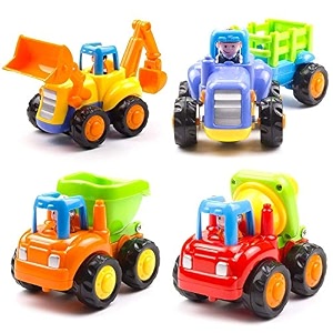 unbreakable construction truck toy friction power pull back vehicles engineering toys truck for kids boys girls construction set 4 pcs