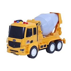 n2k2 enterprise unbreakable construction truck toy friction power pull back vehicles engineering toys truck with light amp sound for kids boys girls cement mixture
