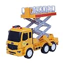 N2K2 ENTERPRISE Unbreakable Construction Truck Toy Friction Power Pull Back Vehicles Engineering Toys Truck with Light &amp; Sound for Kids Boys Girls (Elevator Crane)