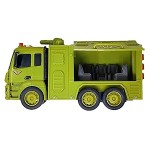n2k2 enterprise unbreakable military truck toy friction power pull back vehicles engineering toys truck with light amp sound for kids boys girls rescue squad-army team
