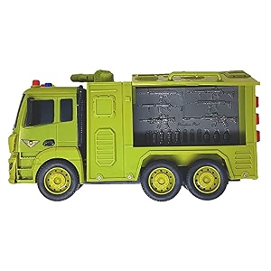n2k2 enterprise unbreakable military truck toy friction power pull back vehicles engineering toys truck with light amp sound for kids boys girls rescue squad- guns amp bombs