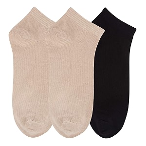 n2s next2skin women39s ankle length cotton socks-pack of 3 pairs