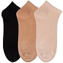 N2S NEXT2SKIN Women's Ankle Length Cotton Socks-Pack of 3 Pairs