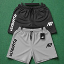 N7wear Solid Men Grey Black Gym Shorts
