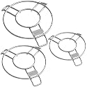 NAALSA - Mars 3pc Set Stainless Steel Round Trivet, Hot Pot Stand, Heavy Duty Steel Trivet for Hot Utensils, 4mm Rod Table Top Ring, Hot Pot Mat Stand for Kitchen Utensil Vessel Holder (Pack of 3)