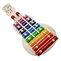 Naayaab Craft Guitar Xylophone with 8 Tones, Musical Toy for Kids with Child Safe Mallets, Best Educational Development Musical Toy as Best Birthday Gift for Your Mini Musicians, 8 Knocks,2 Sticks