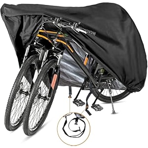 nabaat nylon universal bicycle cover for 2 or 3 cycles waterproof outdoor rain sun snow corrosion protectionblack