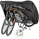 NABAAT Nylon Universal Bicycle Cover For 2 Or 3 Cycles Waterproof Outdoor Rain/ Sun/ Snow/ Corrosion Protection(Black)