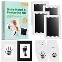 Nabance Baby Footprint Kit &amp; Handprint Kit, 4 Inkless Ink Pads, 2 Photo Frames, 8 Imprint Cards, Safe for Baby Hands and Feet, Family Keepsake Gifts for New Parents, Baby Shower Gifts 0-6 months