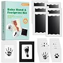 Nabance Baby Footprint Kit & Handprint Kit, 6 Inkless Ink Pads, 2 Photo Frames, 12 Imprint Cards, Safe for Baby Hands and Feet, Family Keepsake Gifts f or New Parents, Baby Shower Gifts 0-6 months