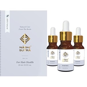 nabhi sutra belly button oil for hair health  cold pressed ayurvedic blend of coconut black seed amp tea tree oils  supports hair growth reduces dandruff amp deeply nourishes the scalp  15ml