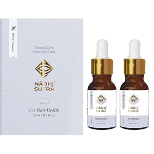 nabhi sutra healthy hair care belly button oil for men amp women  reduces hair fall  delays greying  nourishes amp cleanses scalp  ayurvedic oil with coconut amp kalonji goodness  15ml each  pack of 2