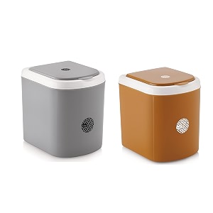 nabhya combo of 2 pc mini waste bin disposal dustbin for car office desk and home use greybrown