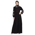 Nabia Chikan Hand Embroidery Design Abaya For