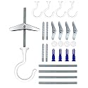 NACETURE Large Ceiling Swag Hooks, White 4 Pack for Plants and Lights