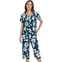 NACHILA Womens Pajamas Bamboo Viscose Pajama Set Capri Tagless Sleepwear