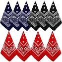 NACHLYNN 10/20pcs Paisley Bandanas Assorted Bandanas Cowboy Polyester Headbands Square Scarf Headwear