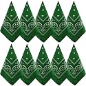 NACHLYNN 10/20pcs Paisley Bandanas Assorted Bandanas Cowboy Polyester Headbands Square Scarf Headwear