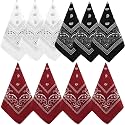 NACHLYNN 10/20pcs Paisley Bandanas Assorted Bandanas Cowboy Polyester Headbands Square Scarf Headwear