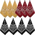 NACHLYNN 10/20pcs Paisley Bandanas Assorted Bandanas Cowboy Polyester Headbands Square Scarf Headwear