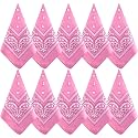 NACHLYNN 10/20pcs Paisley Bandanas Assorted Bandanas Cowboy Polyester Headbands Square Scarf Headwear