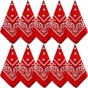 NACHLYNN 10/20pcs Paisley Bandanas Assorted Bandanas Cowboy Polyester Headbands Square Scarf Headwear