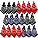 NACHLYNN 10/20pcs Paisley Bandanas Assorted Bandanas Cowboy Polyester Headbands Square Scarf Headwear