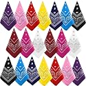 NACHLYNN 10/20pcs Paisley Bandanas Assorted Bandanas Cowboy Polyester Headbands Square Scarf Headwear