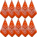 NACHLYNN 10/20pcs Paisley Bandanas Assorted Bandanas Cowboy Polyester Headbands Square Scarf Headwear
