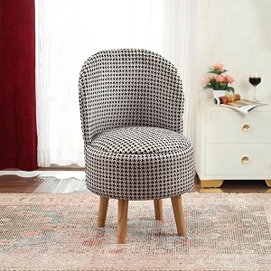 NACIA Elegant Velvet Printed Ottoman Chair