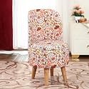 NACIA Elegant Velvet Printed Ottoman Chair 
