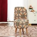 NACIA Elegant Velvet Printed Ottoman Chair 