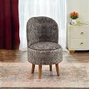 NACIA Elegant Velvet Printed Ottoman Chair 