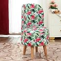 NACIA Elegant Velvet Printed Ottoman Chair 
