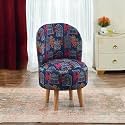 NACIA Elegant Velvet Printed Ottoman Chair 