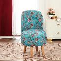 NACIA Elegant Velvet Printed Ottoman Chair 