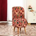 NACIA Elegant Velvet Printed Ottoman Chair 