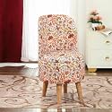 NACIA Elegant Velvet Printed Ottoman Chair 