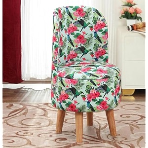NACIA Velvet Printed Ottoman Chair Dressing