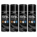 NADAMOO All Surface Primer Spray, Matte Black One-Part Epoxy Primer, 4 Can