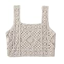NAIADES Women39s Handmade Crochet Crop Top Sleeveless
