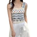 NAIADES Women39s Handmade Crochet Crop Top Sleeveless