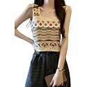 NAIADES Women39s Handmade Crochet Crop Top Sleeveless