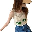 NAIADES Women39s Handmade Crochet Crop Top Sleeveless