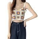 NAIADES Women39s Handmade Crochet Crop Top Sleeveless