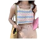 NAIADES Women39s Handmade Crochet Crop Top Sleeveless