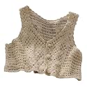 NAIADES Women39s Handmade Crochet Crop Top Sleeveless