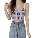 NAIADES Women39s Handmade Crochet Crop Top Sleeveless