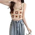 NAIADES Women39s Handmade Crochet Crop Top Sleeveless